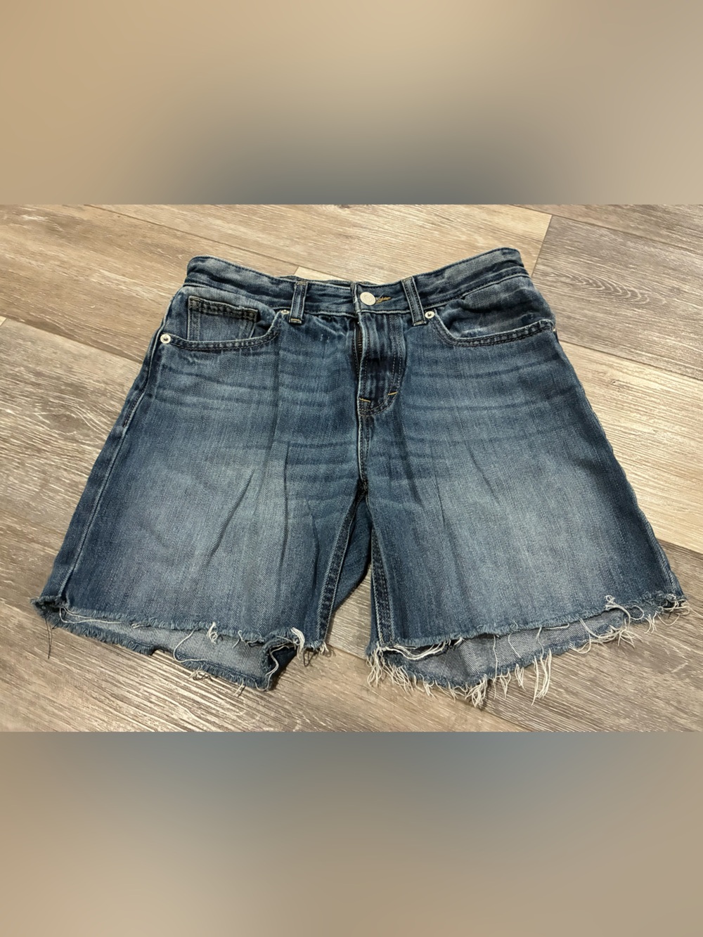 Lucky Brand Faded Cutoff Denim Blue Jean Boyfriend Shorts Size 0